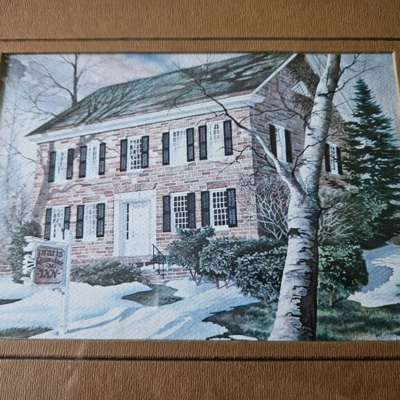 framed dick bailey artwork described artist on back - Picture 5 of 6